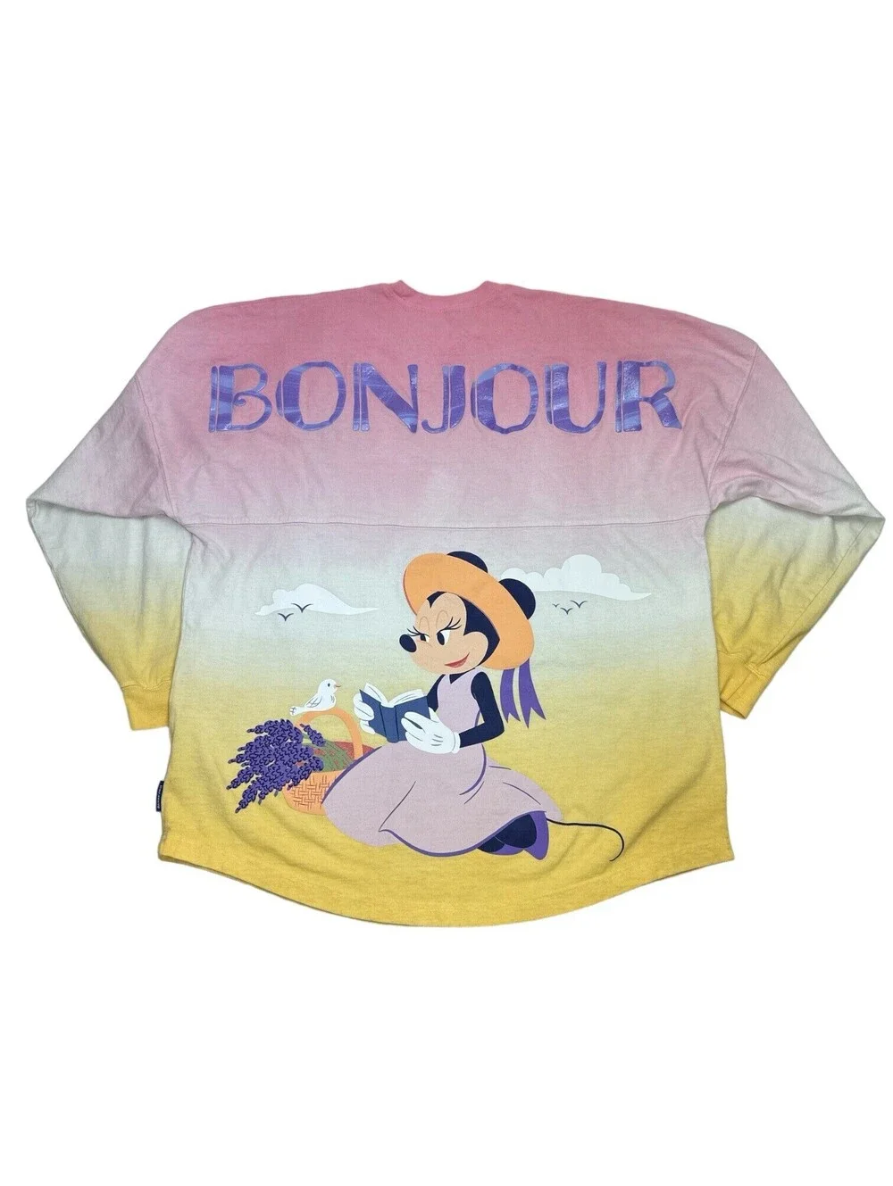 Disney Spirit Jersey Women Bonjour Minnie Mouse Ombre Disneyland Size M